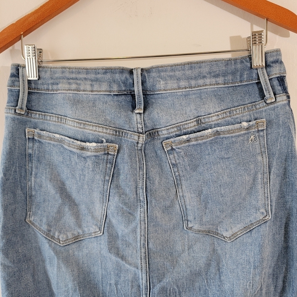 Sam Edelman THE MARIBELLE Denim Skirt Sz 29 Side Slit Y2K Minimalist Festival - Picture 7 of 12